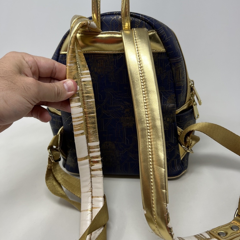 Star Wars Galaxys Edge Droid Depot Mini Backpack Disney Parks R2-D2 C-3PO Read! - Picture 8 of 13